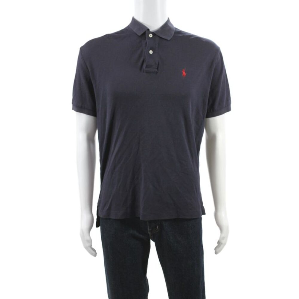Polo Ralph Lauren Mens Cotton Short Sleeve Collared Polo Shirt Blue Size S